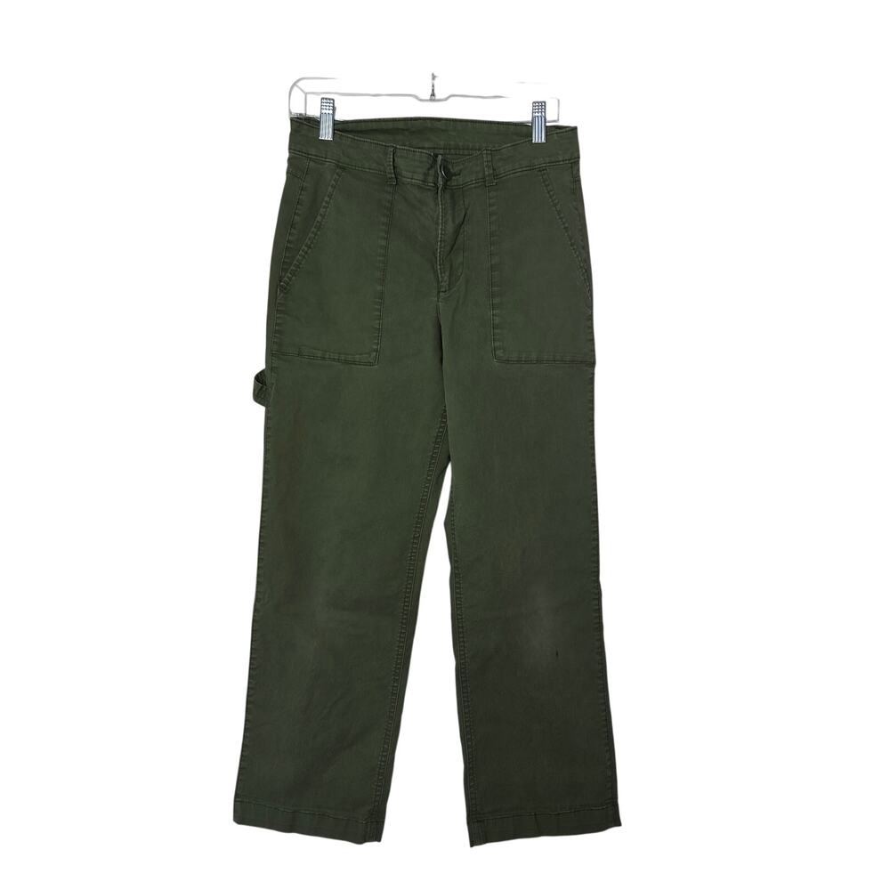 Old Navy Green Mid Rise Relaxed Fit Classic Straight Leg Carpenter Pants Size 4